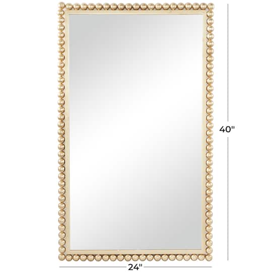 CosmoLiving by Cosmopolitan 40" Beaded Metal Wall Mirror